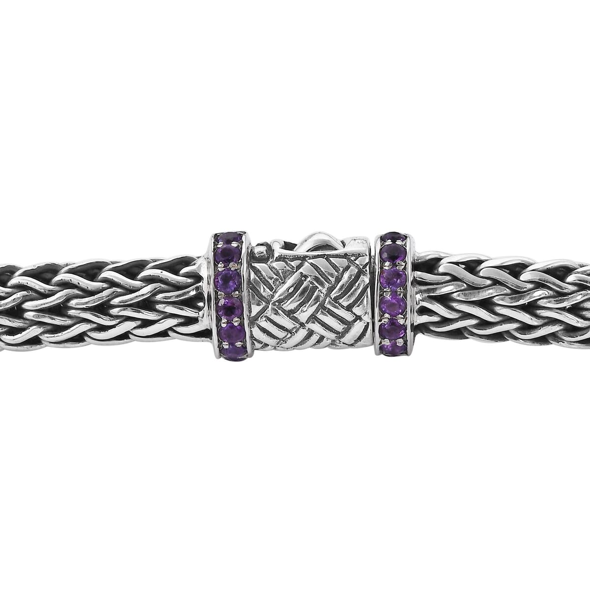 BALI LEGACY Amethyst Necklace 20 Inches in Sterling Silver 45.75 Grams 0.50 ctw image number 4