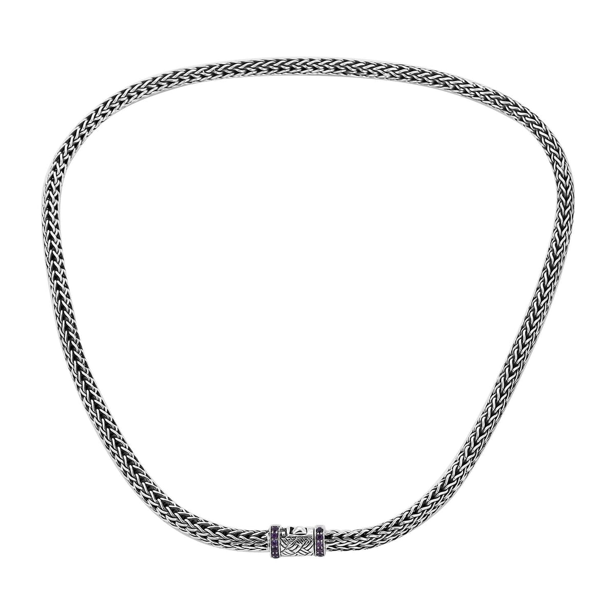 BALI LEGACY Amethyst Necklace 20 Inches in Sterling Silver 45.75 Grams 0.50 ctw image number 5