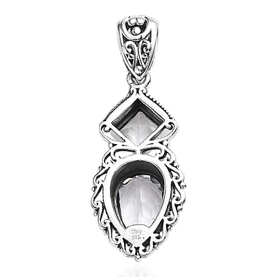 Artisan Crafted White Topaz Pendant in Sterling Silver 6.75 ctw