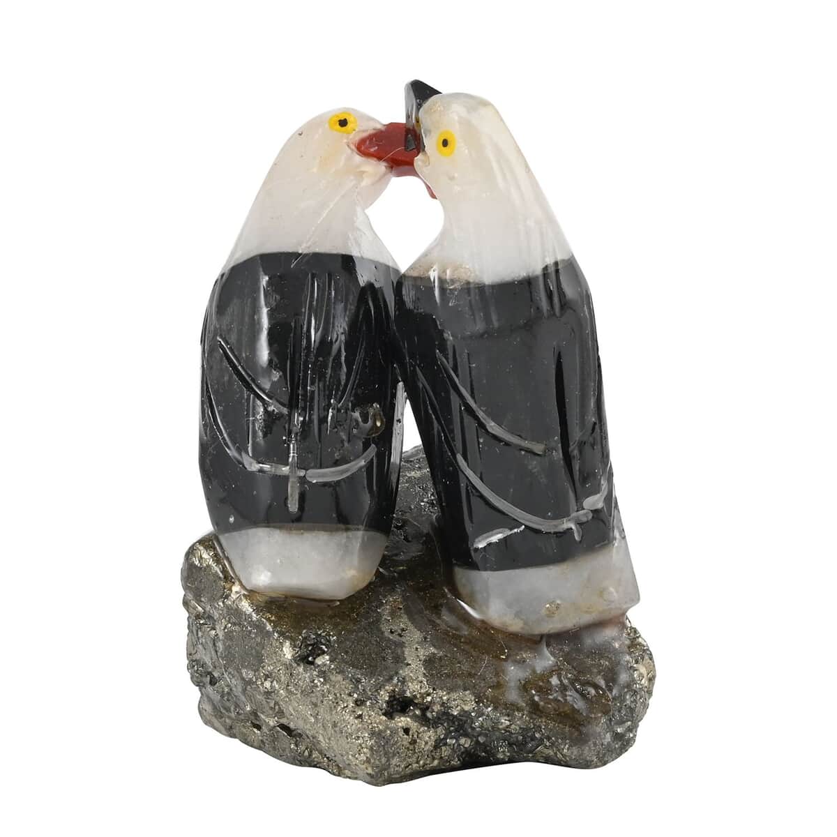 Multi Gemstone Carved Eagle Couple Approx. 380ctw image number 3