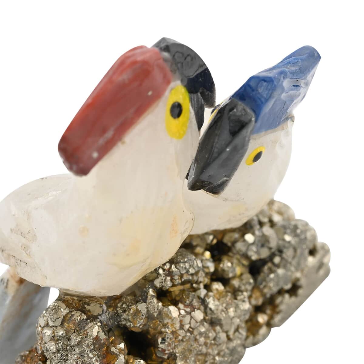 Multi Gemstone Carved Cockatoo Couple Approx. 380ctw image number 5