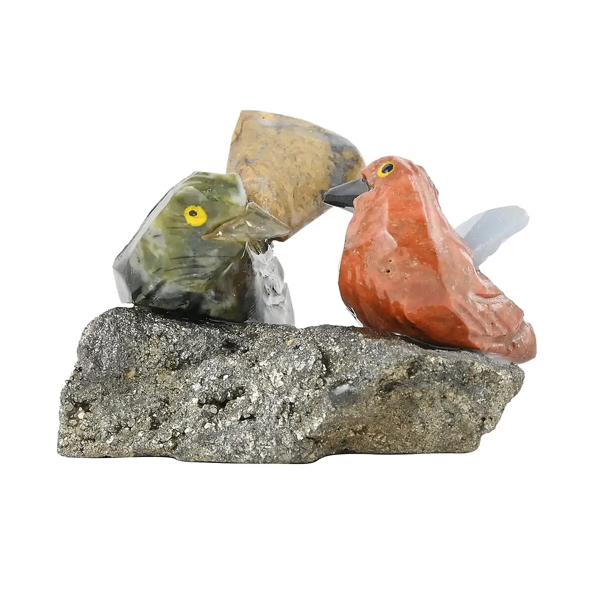 Multi Gemstone Carved Albatross Couple Approx. 245ctw image number 0