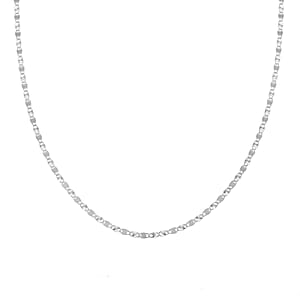 Italian Sterling Silver Vale Star and Squash Necklace 20 Inches 2.5 Grams