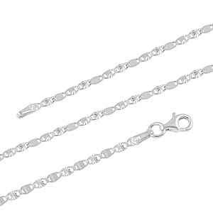 Italian Sterling Silver Vale Star and Squash Necklace 20 Inches 2.5 Grams