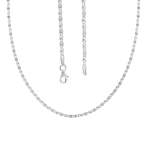 Italian Sterling Silver Vale Star and Squash Necklace 20 Inches 2.5 Grams