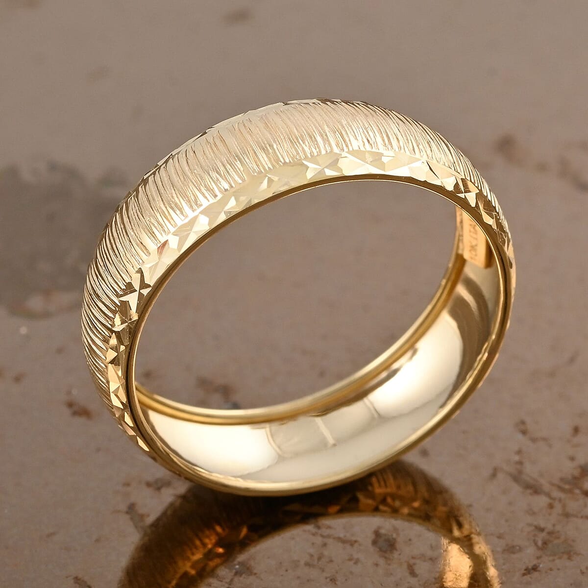 Gold Seta Preziosa Italian 10K Yellow Ring (Size 8.0) 1.15 Grams image number 1