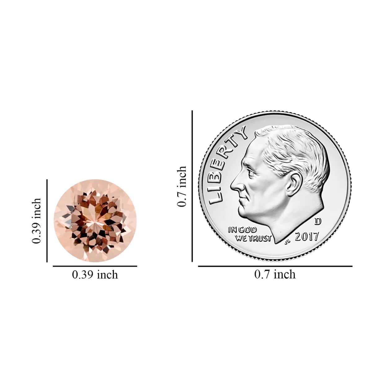 AAAA Marropino Morganite (Rnd 10 mm) 3.00 ctw image number 3