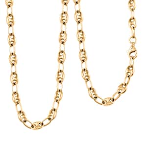 14K Yellow Gold Puffed Mariner Chain Necklace (20 Inches) (12 g) (Delivery in 10-15 Business Days)