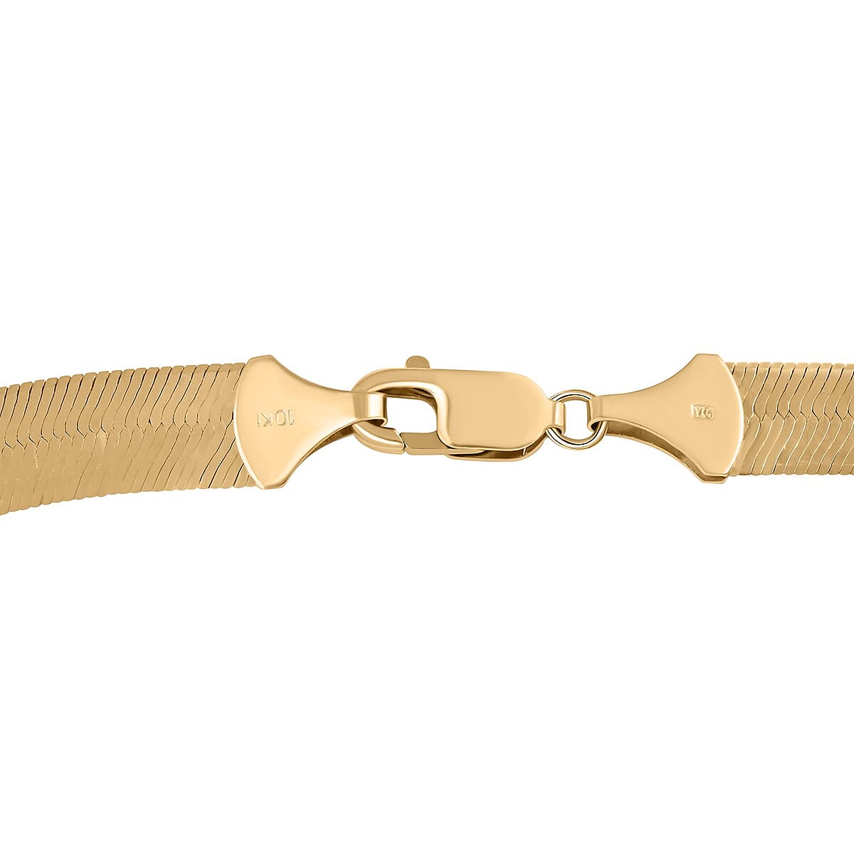 10K Yellow Gold 10mm Herringbone Chain Necklace 20 Inches 21.65 Grams (Delivery in 10-15 Business Days) image number 2