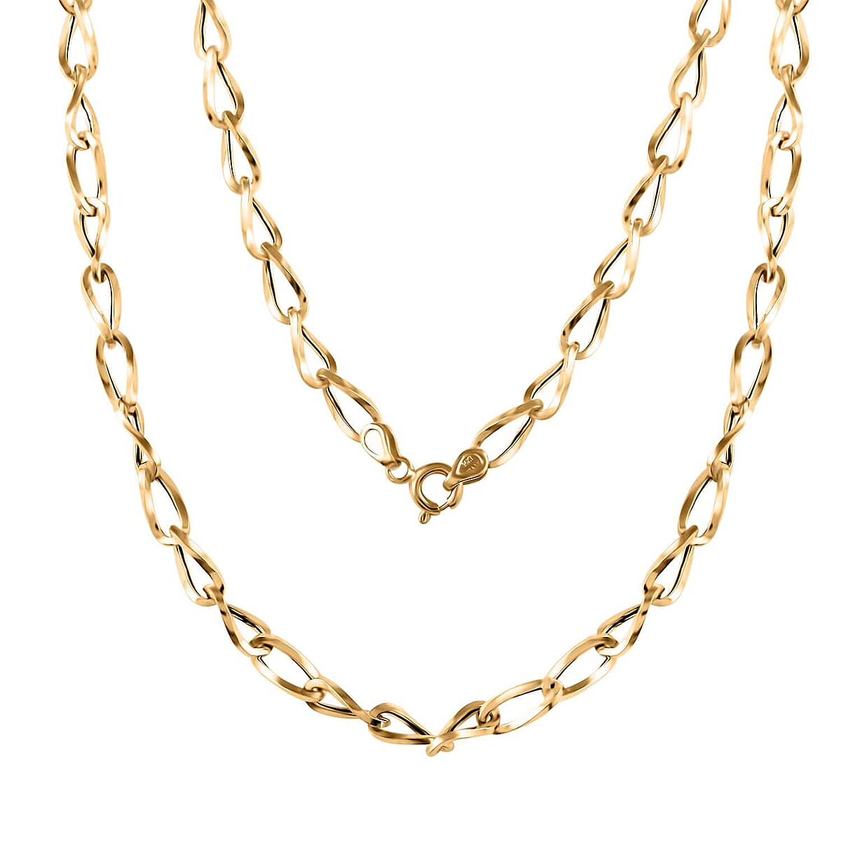 Torchon Mirror Italian 14K Yellow Gold Necklace (18 Inches) (3.83 g) image number 0