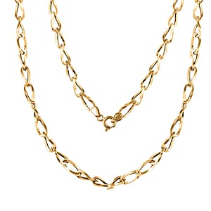 Torchon Mirror Italian 14K Yellow Gold Necklace (18 Inches) (3.83 g)