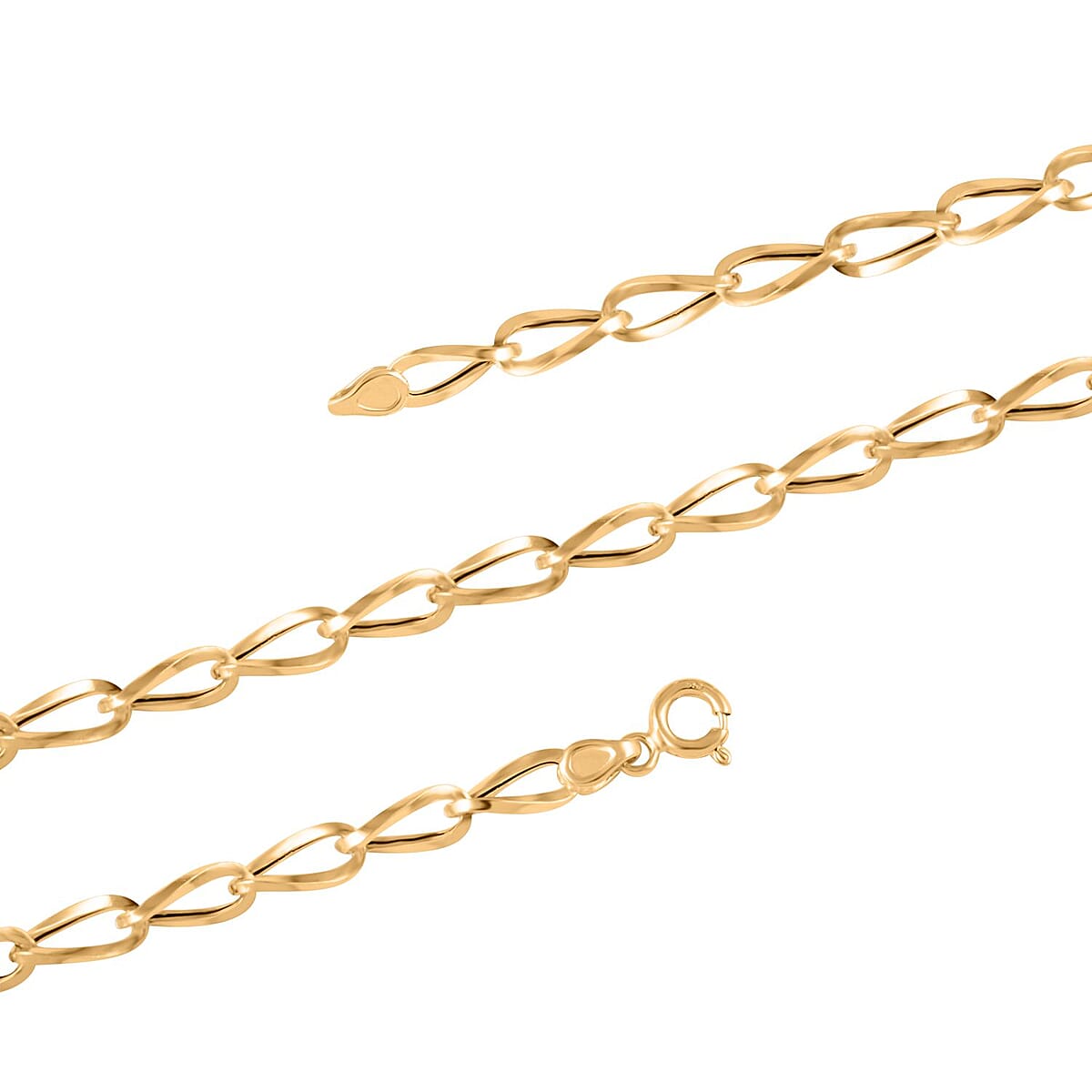 Torchon Mirror Italian 14K Yellow Gold Necklace (18 Inches) (3.83 g) image number 2