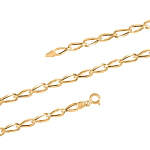 Torchon Mirror Italian 14K Yellow Gold Necklace (18 Inches) (3.83 g)