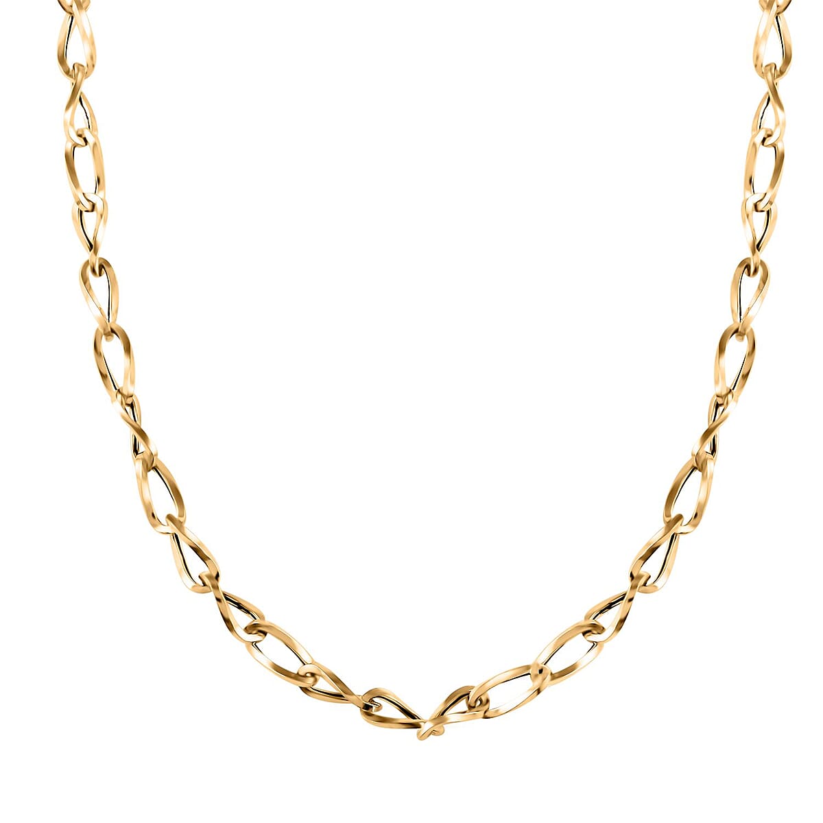 Torchon Mirror Italian 14K Yellow Gold Necklace (18 Inches) (3.83 g) image number 3