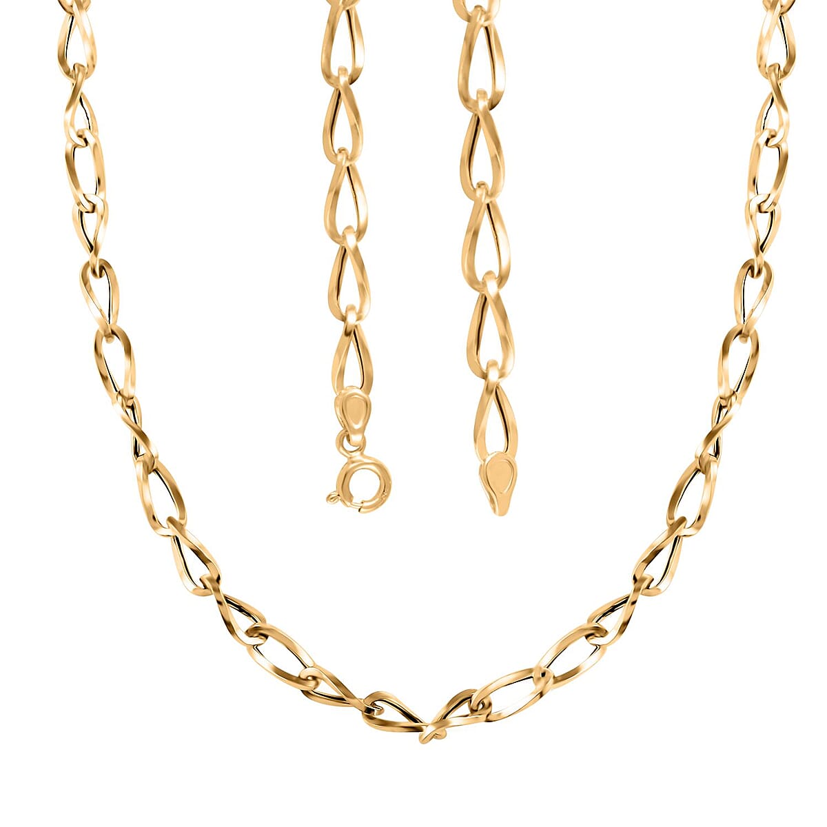 Torchon Mirror Italian 14K Yellow Gold Necklace (18 Inches) (3.83 g) image number 4