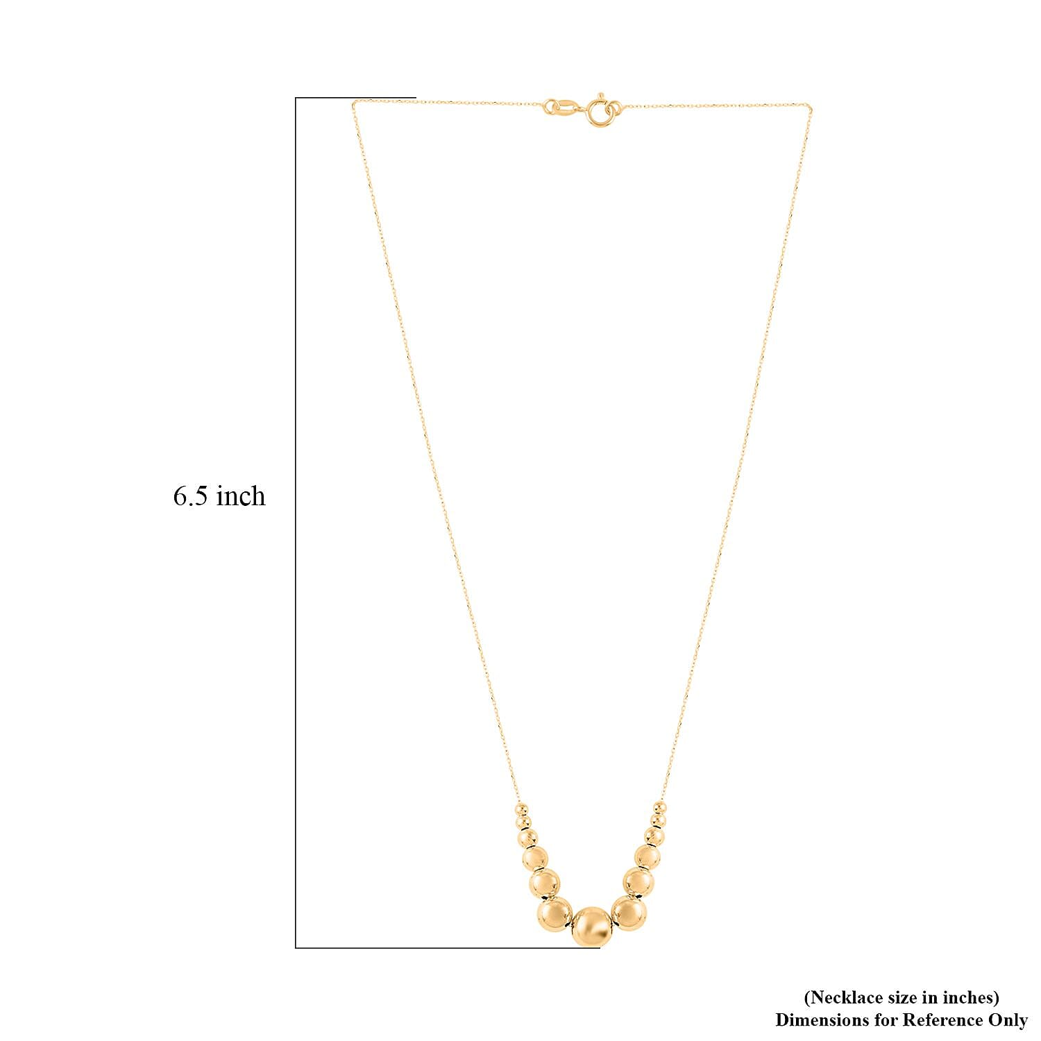 Sfera Italian 14K Yellow Gold Necklace 18 Inches 1.25 Grams
