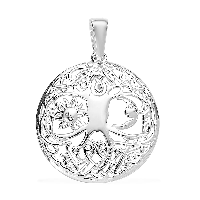 Sun & Moon Pendant without Chain in Sterling Silver 2 Grams