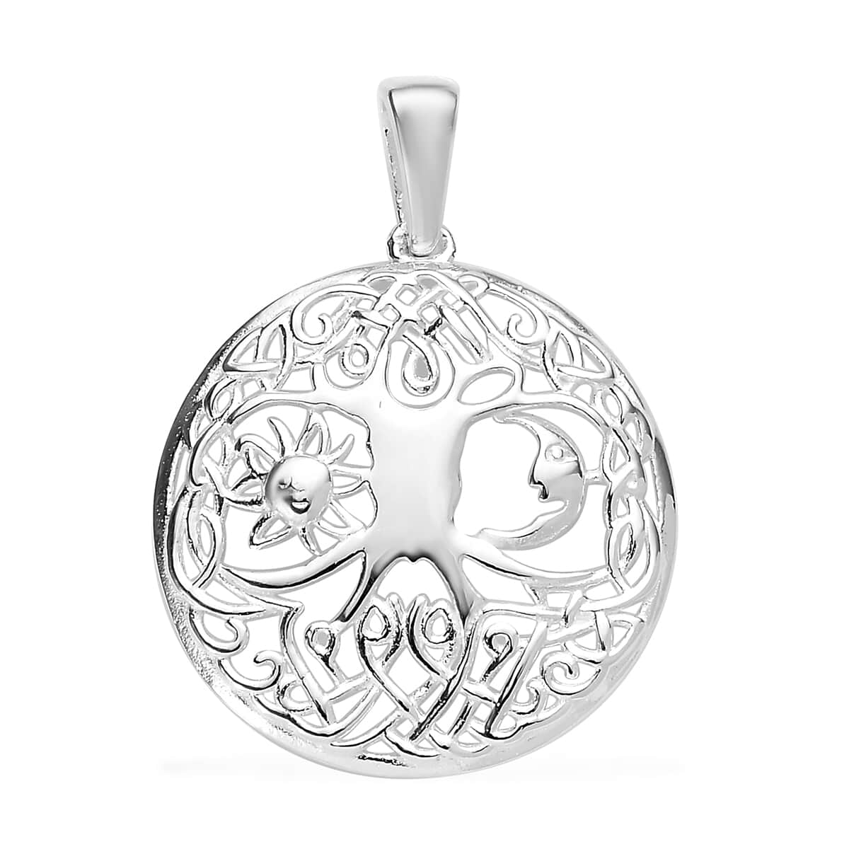 Sterling Silver Sun & Moon Pendant 2 Grams image number 0