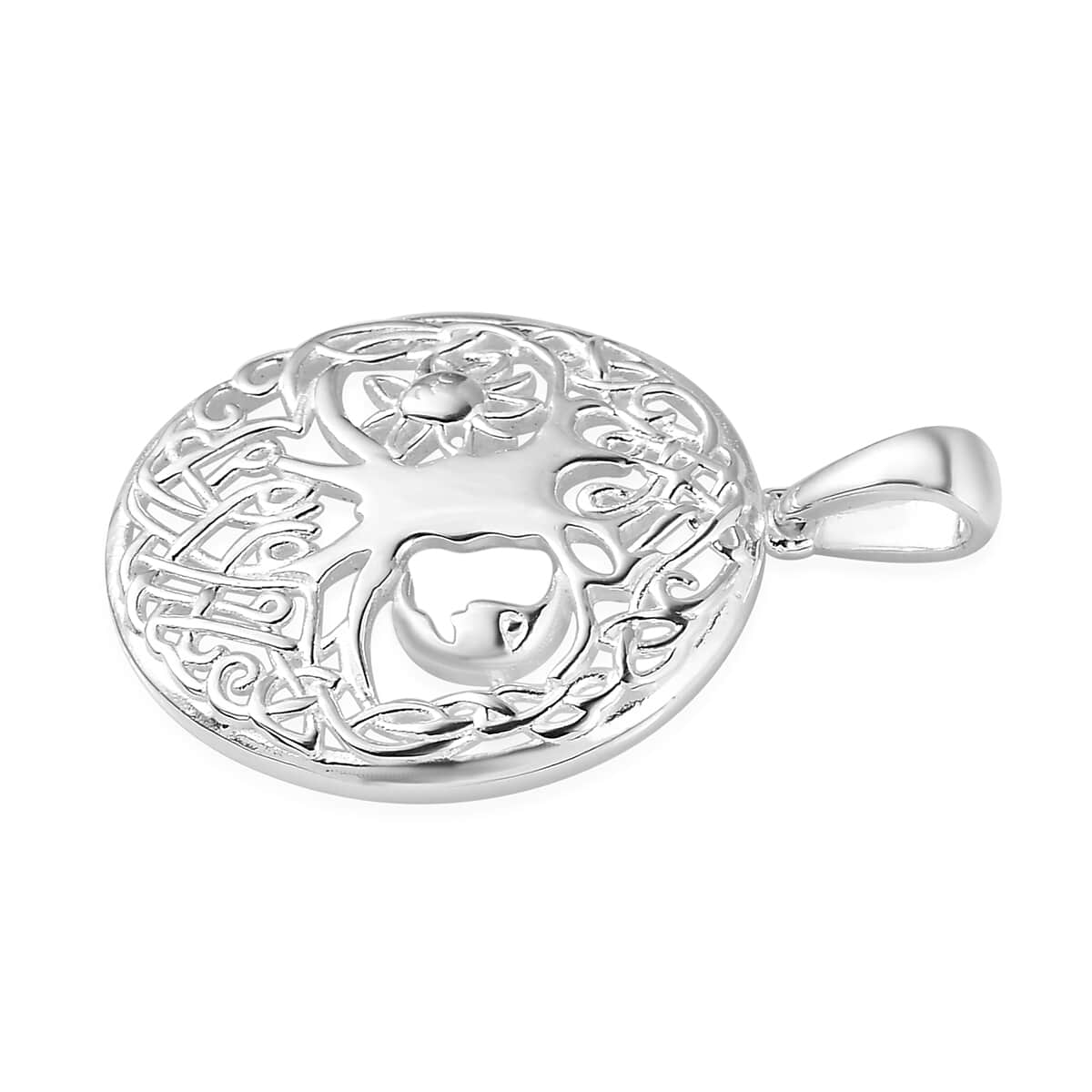 Sterling Silver Sun & Moon Pendant 2 Grams image number 3