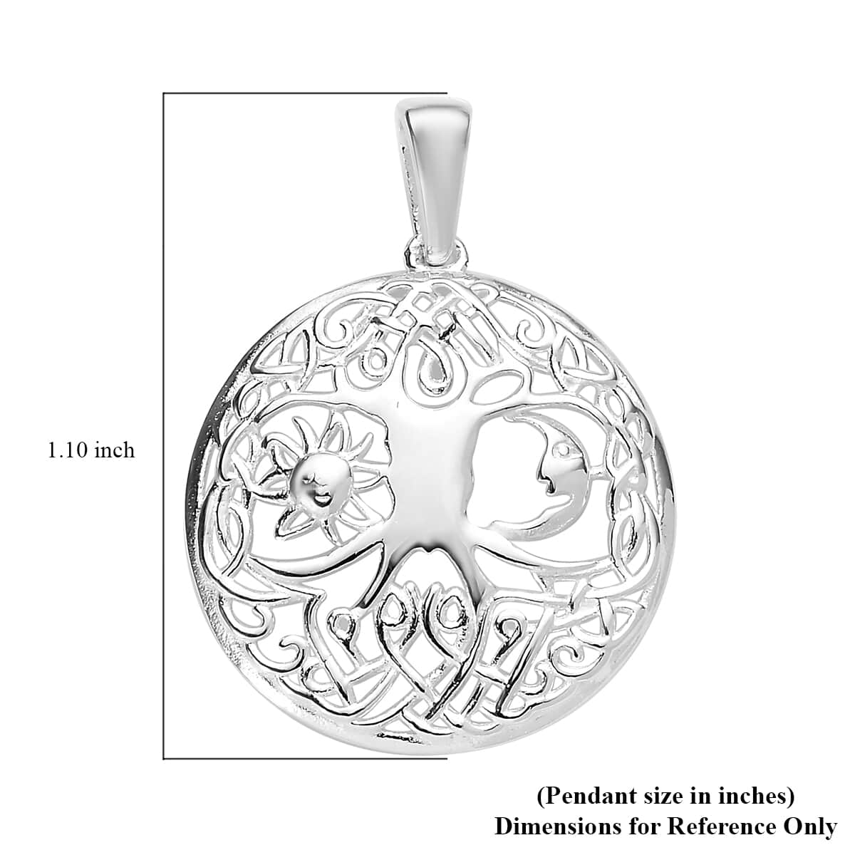 Sterling Silver Sun & Moon Pendant 2 Grams image number 5