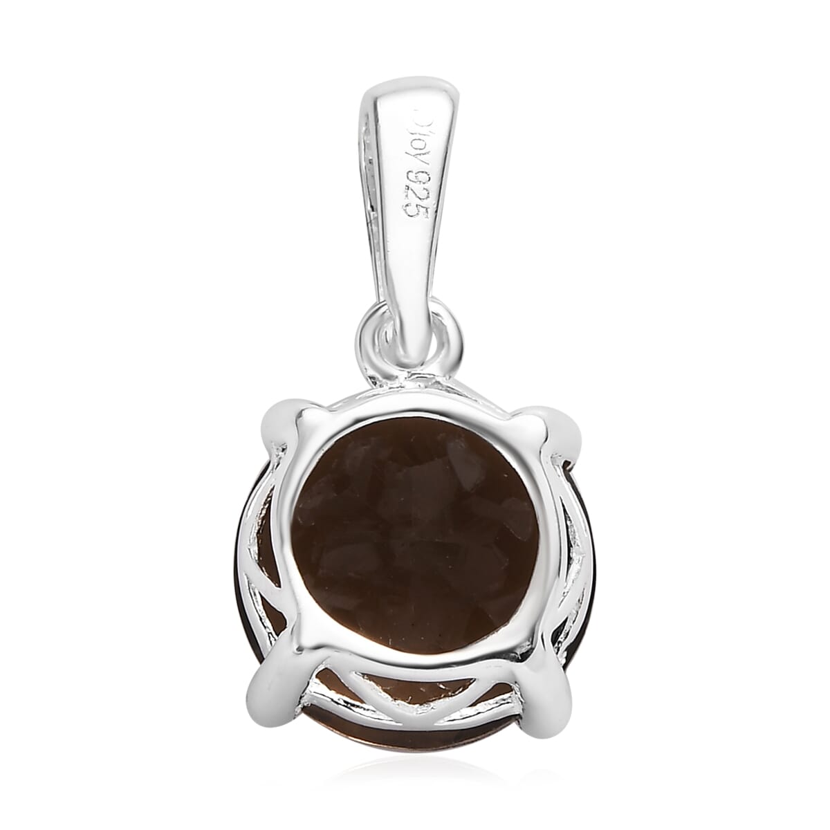 Brazilian Smoky Quartz 2.65 ctw Solitaire Pendant without Chain in Sterling Silver image number 4
