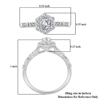 Modani Vintage Floral Brilliance 950 Platinum White Diamond Ring (G VVS1) , Floral Cluster Ring , Diamond Cluster Ring , Wedding Ring 0.50 ctw (Size 6.0)