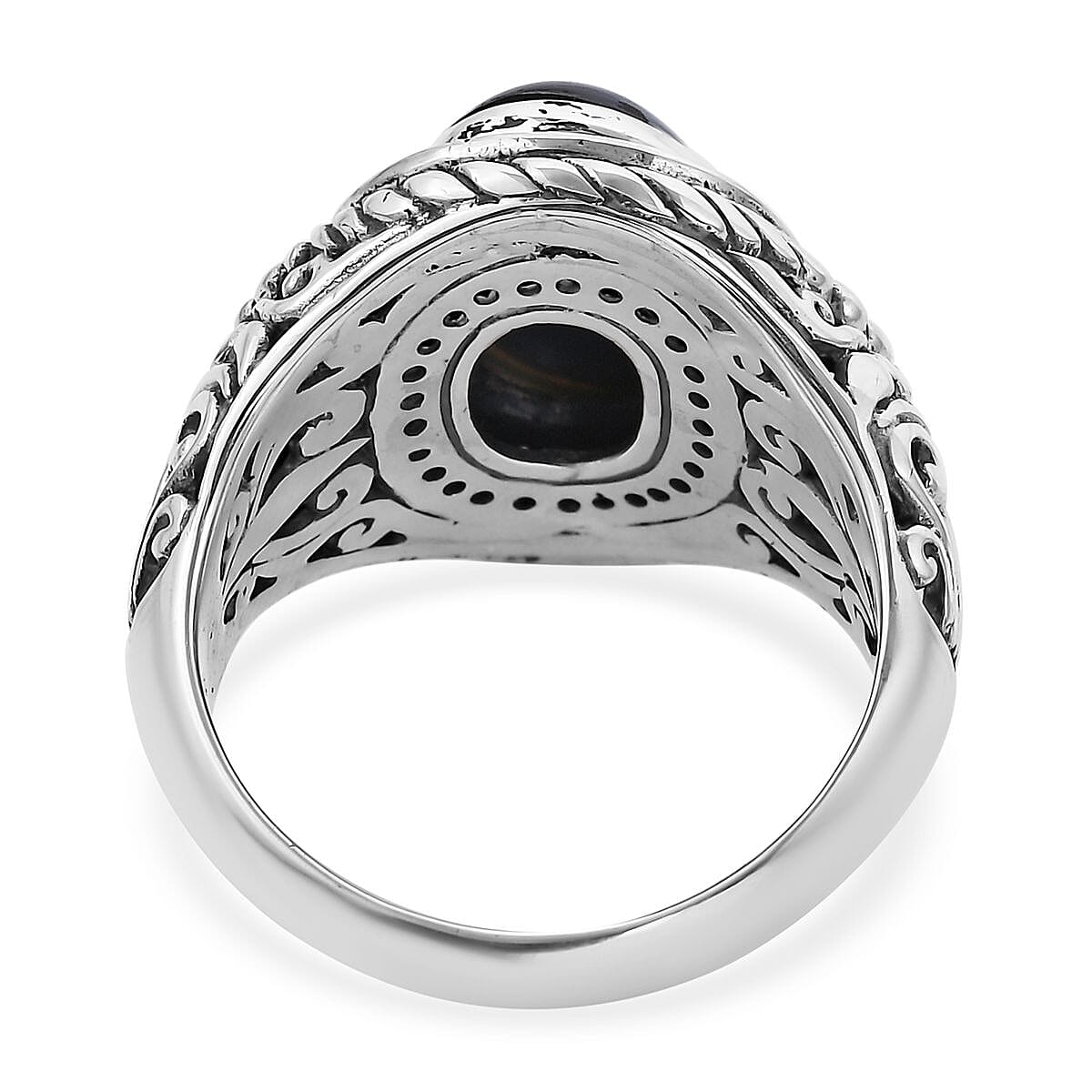 Purple Pearl Ring Sterling Silver , Silver Wt. 6.94 g image number 4