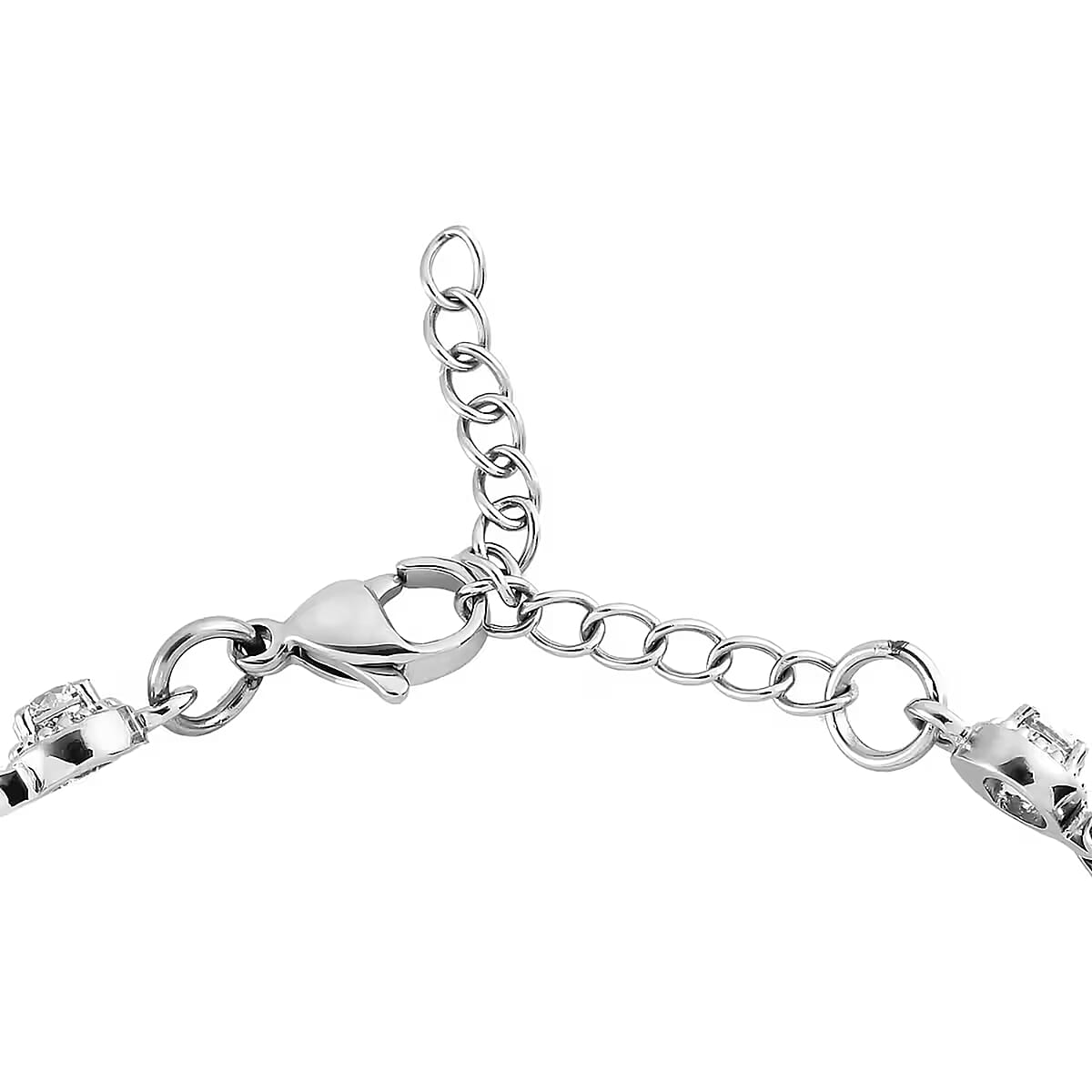 White Zircon Bracelet in Stainless Steel (6.50-8.00In) 4.75 ctw image number 8