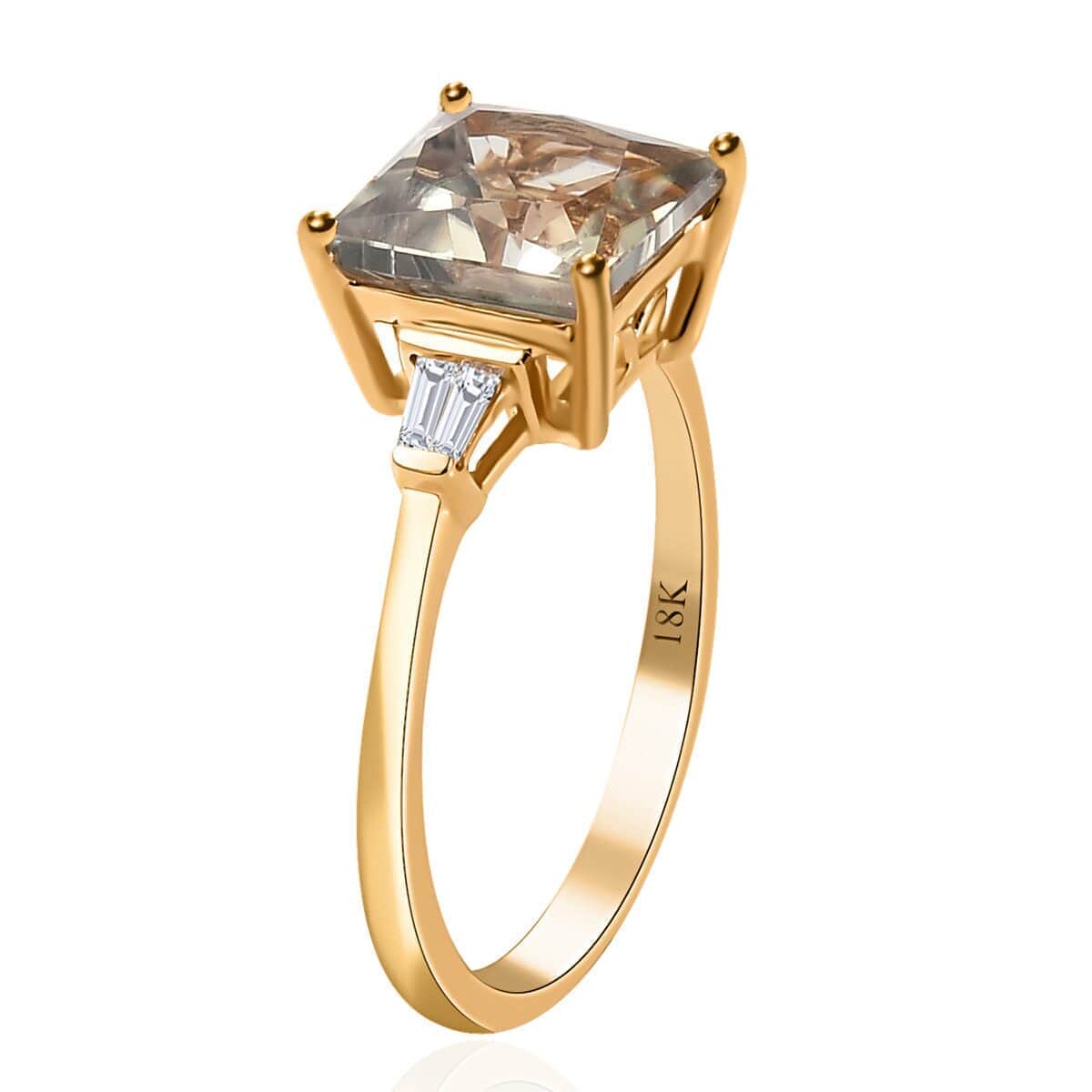 Iliana 18K Yellow Gold AAA Turkizite and G-H SI Diamond Ring 3.30 ctw (Del. in 5-7 Days) image number 3