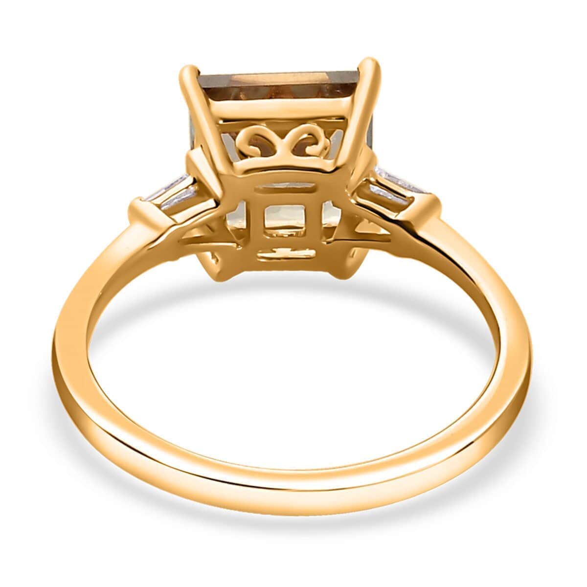 Iliana 18K Yellow Gold AAA Turkizite and G-H SI Diamond Ring 3.30 ctw (Del. in 5-7 Days) image number 4