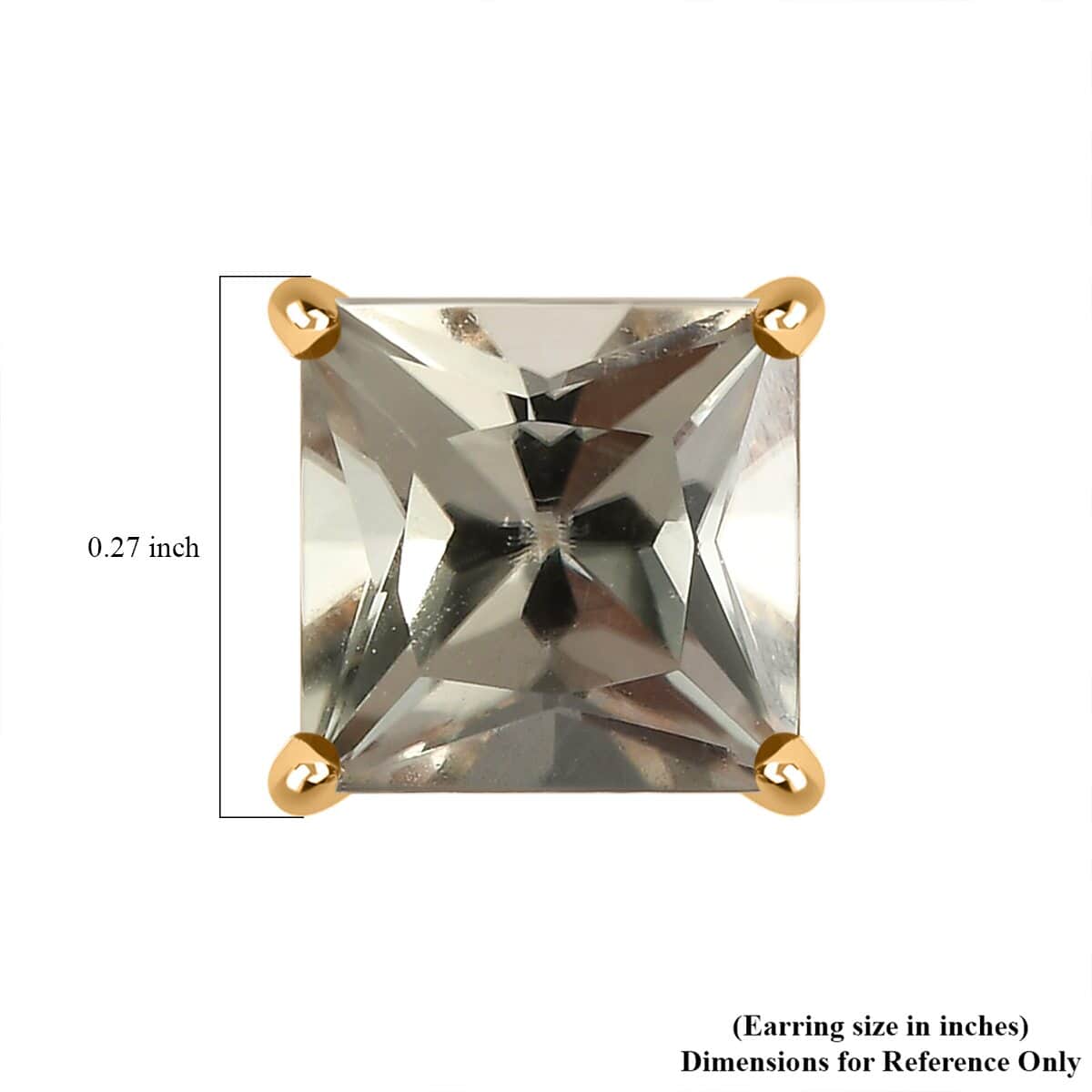 Iliana 18K Yellow Gold AAA Turkizite Solitaire Stud Earrings 2.50 ctw image number 4