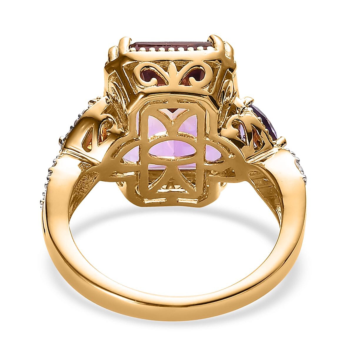 AAA Anahi Ametrine and Multi Gemstone Ring in Vermeil Yellow Gold Over Sterling Silver (Size 8.0) 8.60 ctw image number 4