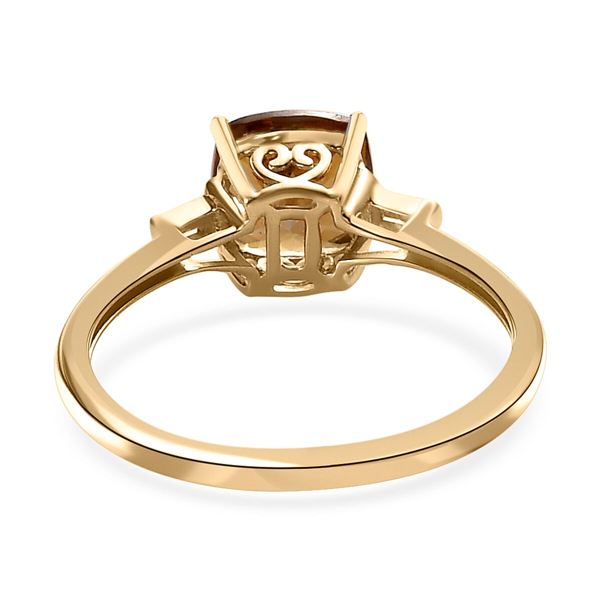 Luxoro 10K Yellow Gold Premium Golden Tanzanite and Diamond Ring (Size 10.0) 1.75 ctw