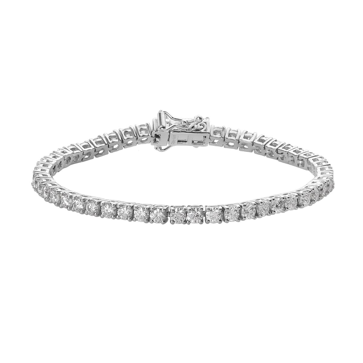 Moissanite 4.90 ctw Tennis Bracelet, Moissanite Bracelet, Line Bracelet, Platinum Over Sterling Silver Bracelet (6.50 In) image number 0