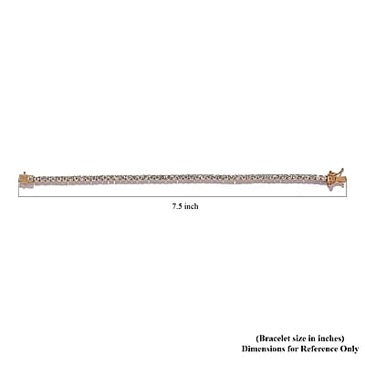 Moissanite 5.20 ctw Tennis Bracelet, Moissanite Bracelet, Line Bracelet, Vermeil Yellow Gold Over Sterling Silver Bracelet (7.25 In)
