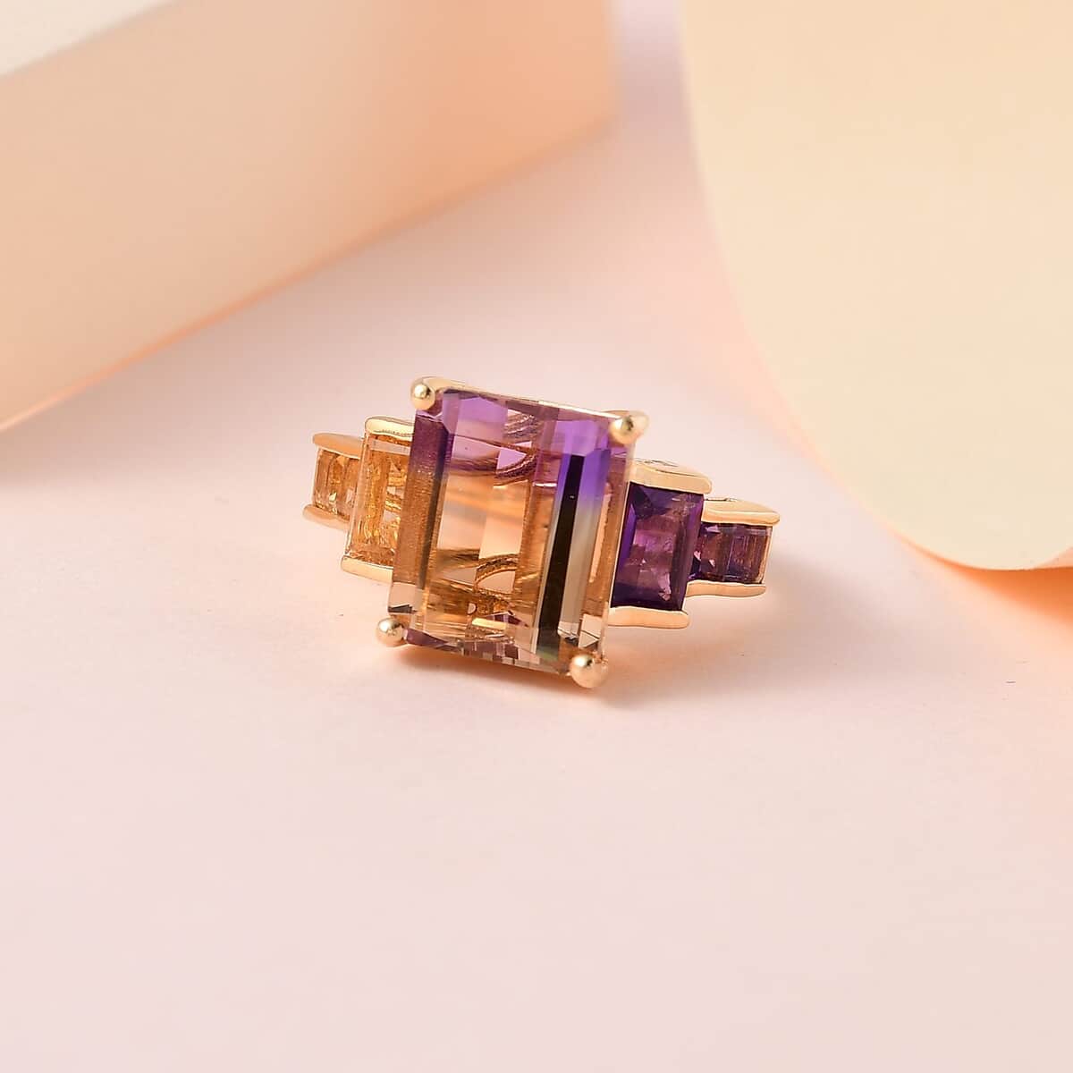 AAA Anahi Ametrine and Multi Gemstone Ring in Vermeil Yellow Gold Over Sterling Silver 8.15 ctw image number 1
