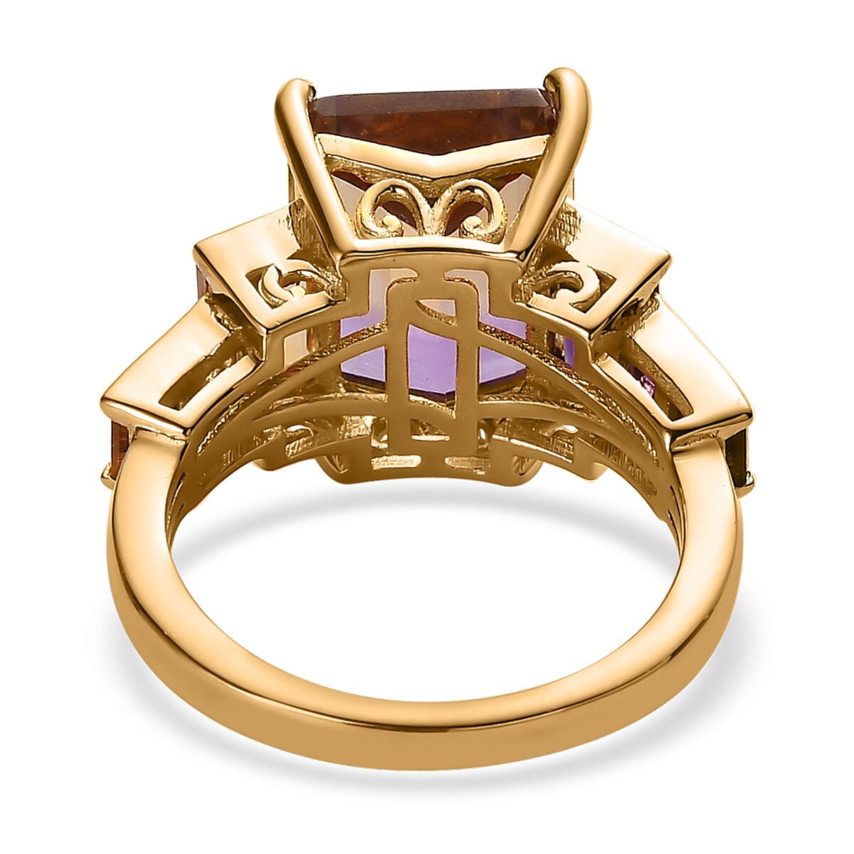 AAA Anahi Ametrine and Multi Gemstone Ring in Vermeil Yellow Gold Over Sterling Silver (Size 10.0) 8.15 ctw