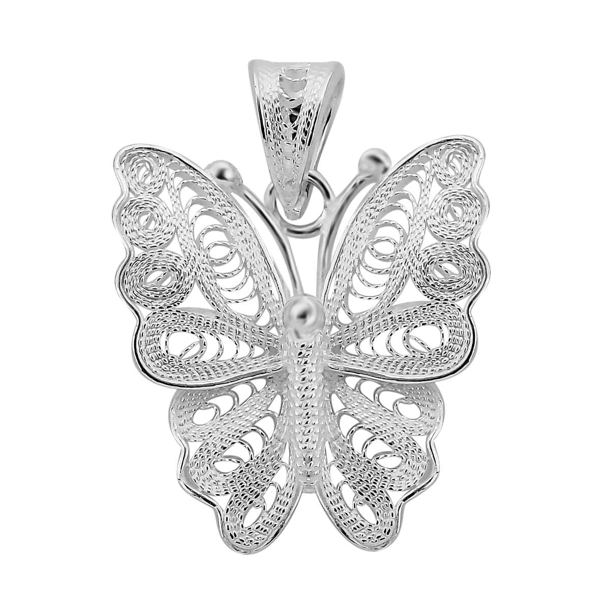 Bali Legacy Sterling Silver Butterfly Pendant 2.20 Grams image number 0