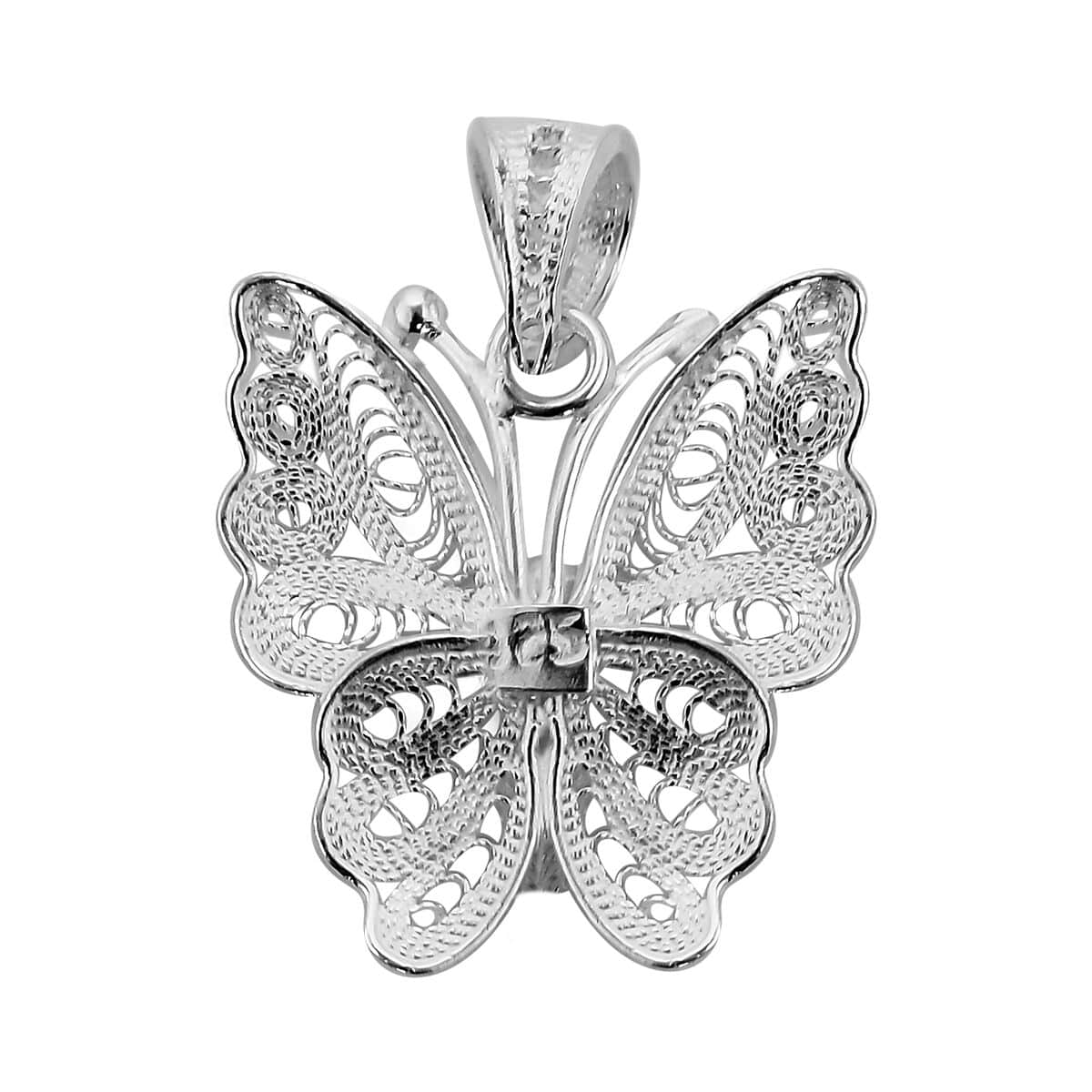 Bali Legacy Sterling Silver Butterfly Pendant 2.20 Grams image number 2