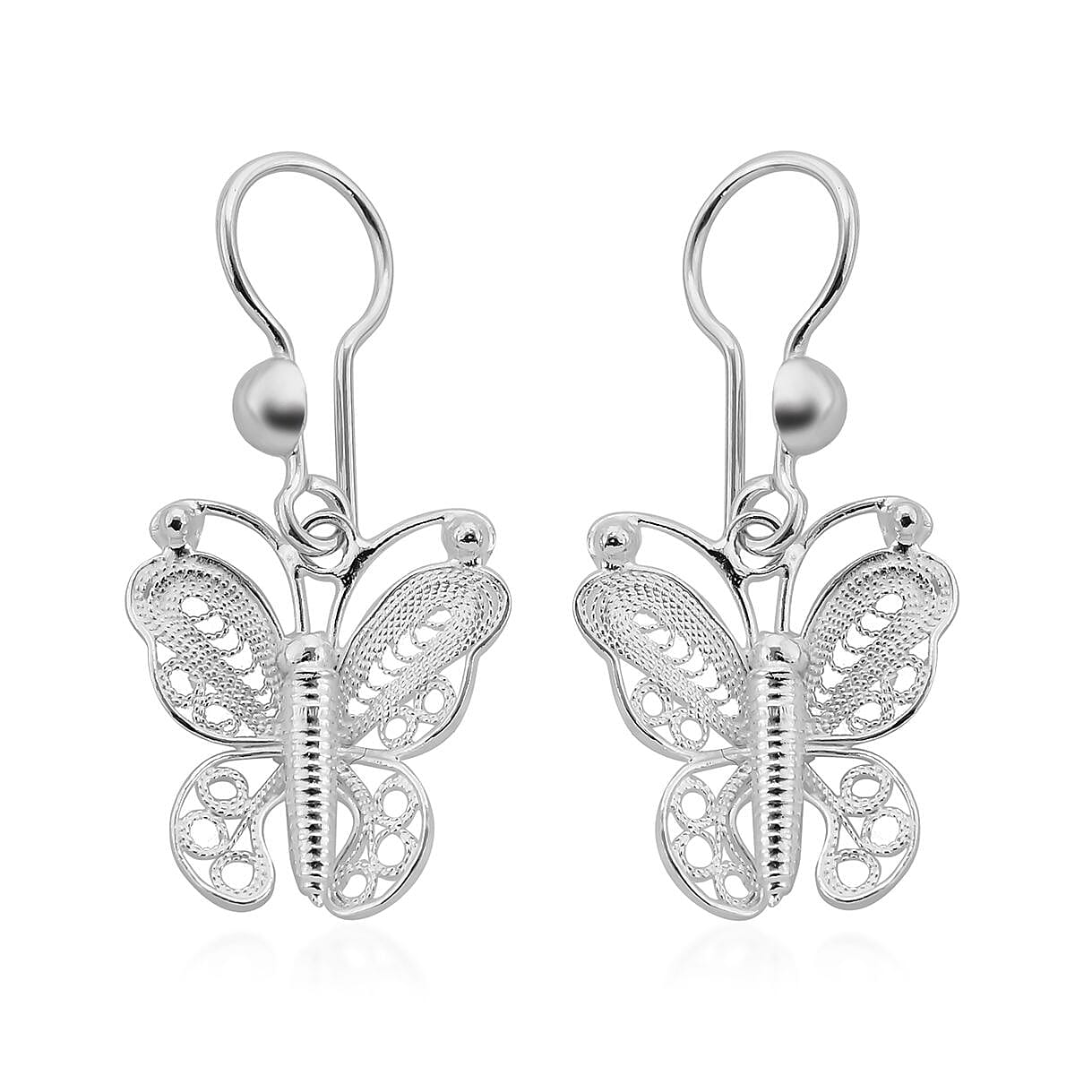 Sterling Silver Butterfly Earrings 2.75 Grams