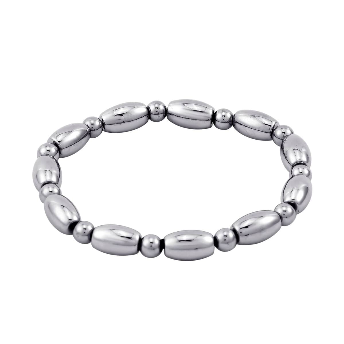 Terahertz Barrel Beaded Stretch Bracelet 56.50 ctw image number 0