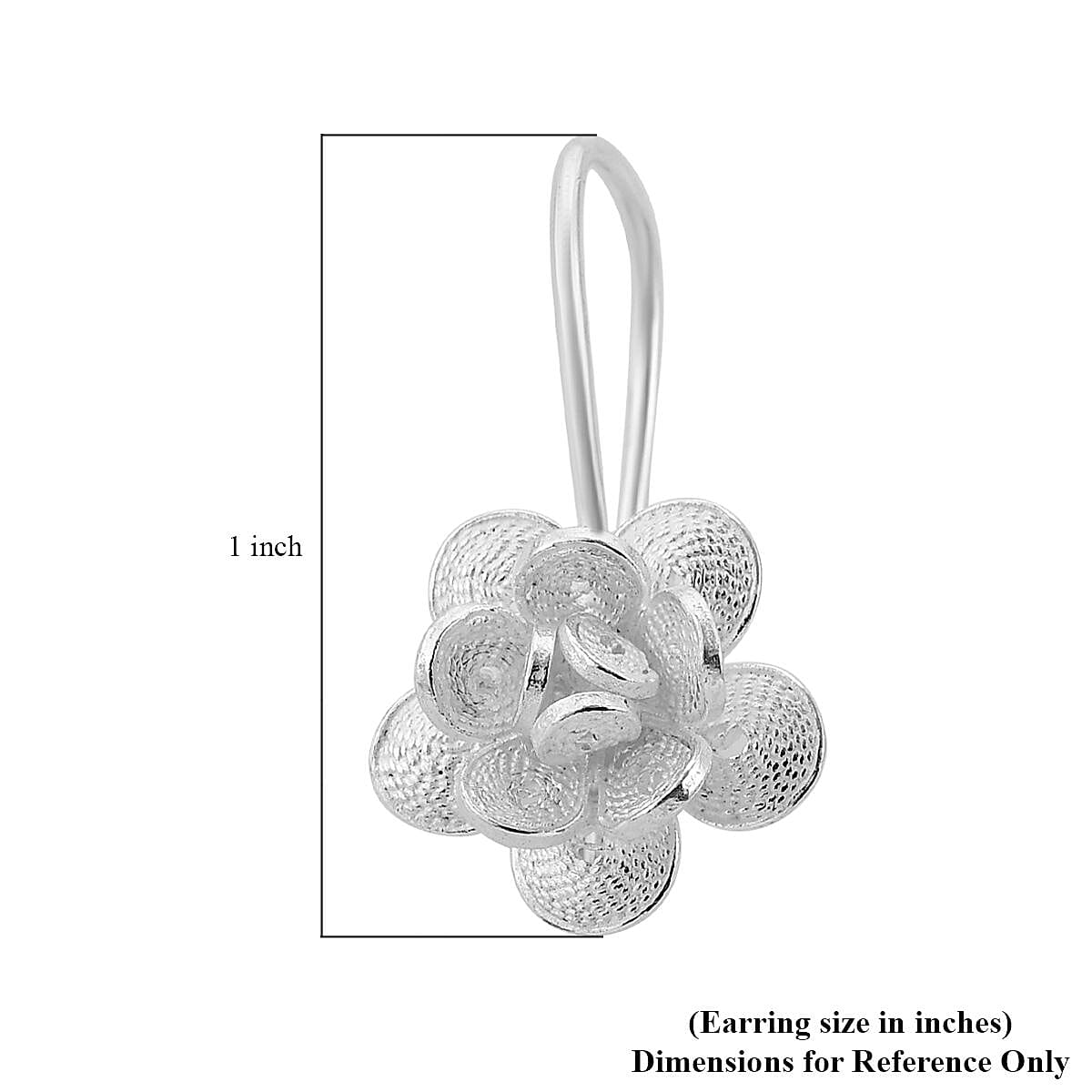 Sterling Silver Floral Earrings 3.25 Grams