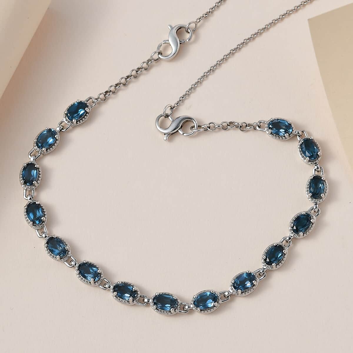 Buy Kyanite Necklace 18 Inches Interchangeable into Bracelet in Platinum  Over Sterling Silver 9.75 ctw at