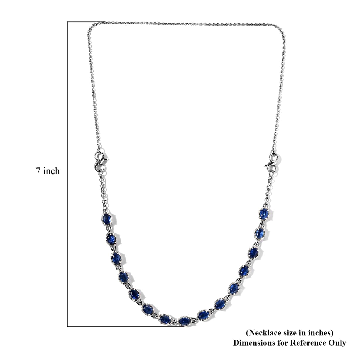 Buy Kyanite Necklace 18 Inches Interchangeable into Bracelet in Platinum  Over Sterling Silver 9.75 ctw at