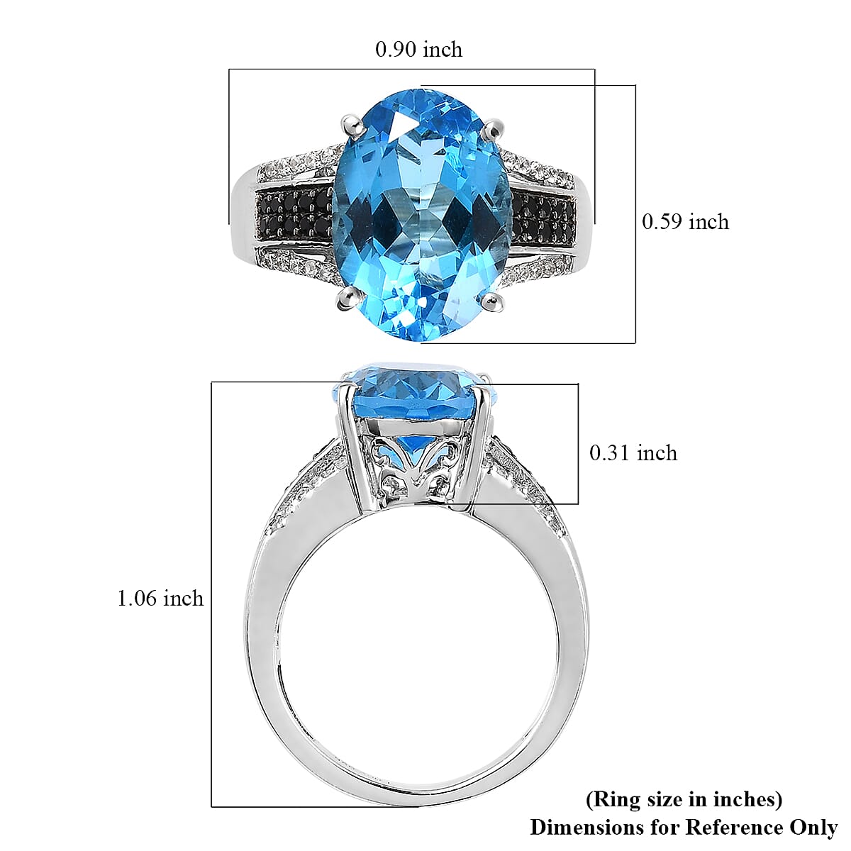 Marambaia Topaz and Multi Gemstone Ring in Platinum Over Sterling Silver (Size 10.0) 7.75 ctw image number 5