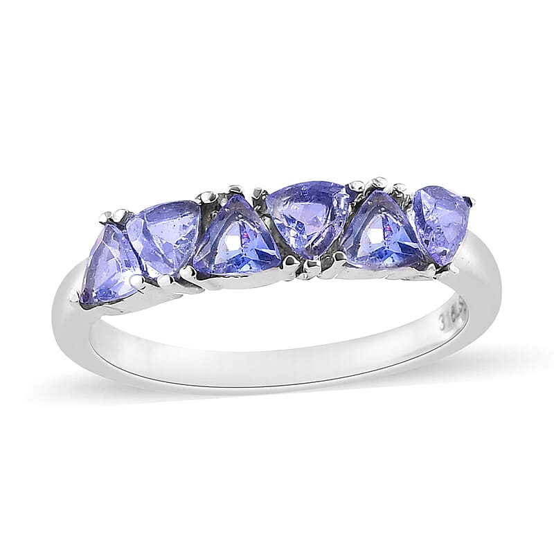 Tanzanite Ring in Stainless Steel (Size 10.0) 1.00 ctw | Tarnish-Free, Waterproof, Sweat Proof Jewelry