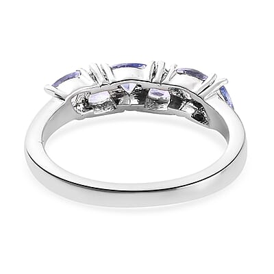 Tanzanite Ring in Stainless Steel (Size 10.0) 1.00 ctw | Tarnish-Free, Waterproof, Sweat Proof Jewelry