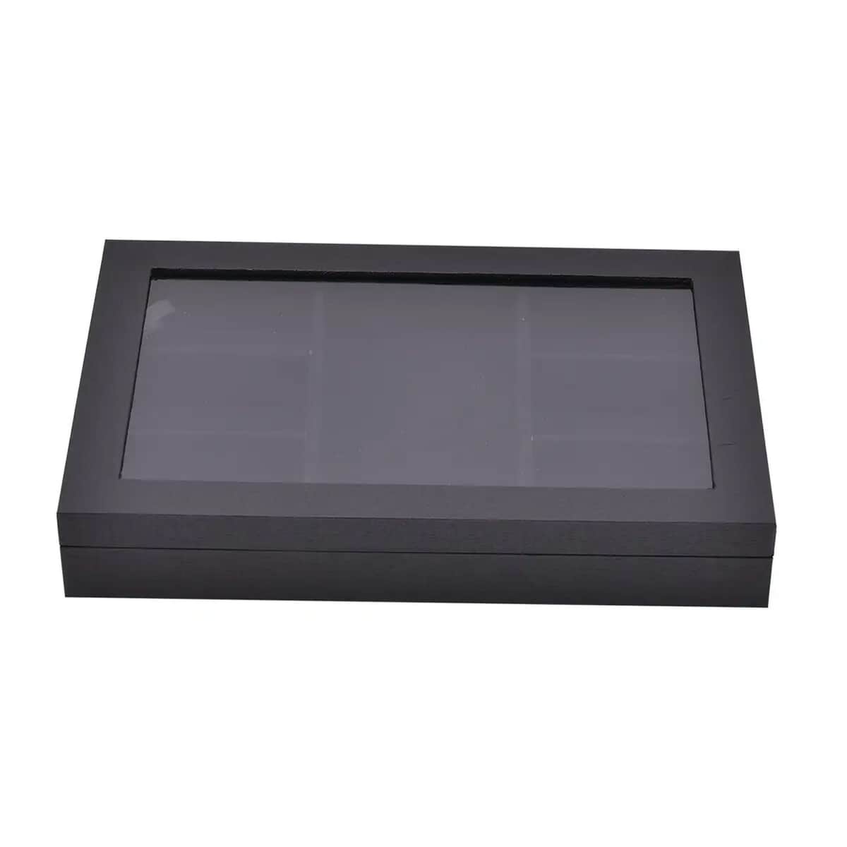 Black Embossed Paper and MDF Jewelry Box with 7 Sections , Jewelry Storage Box for Women , Jewelry Case , Jewelry Organizer image number 6