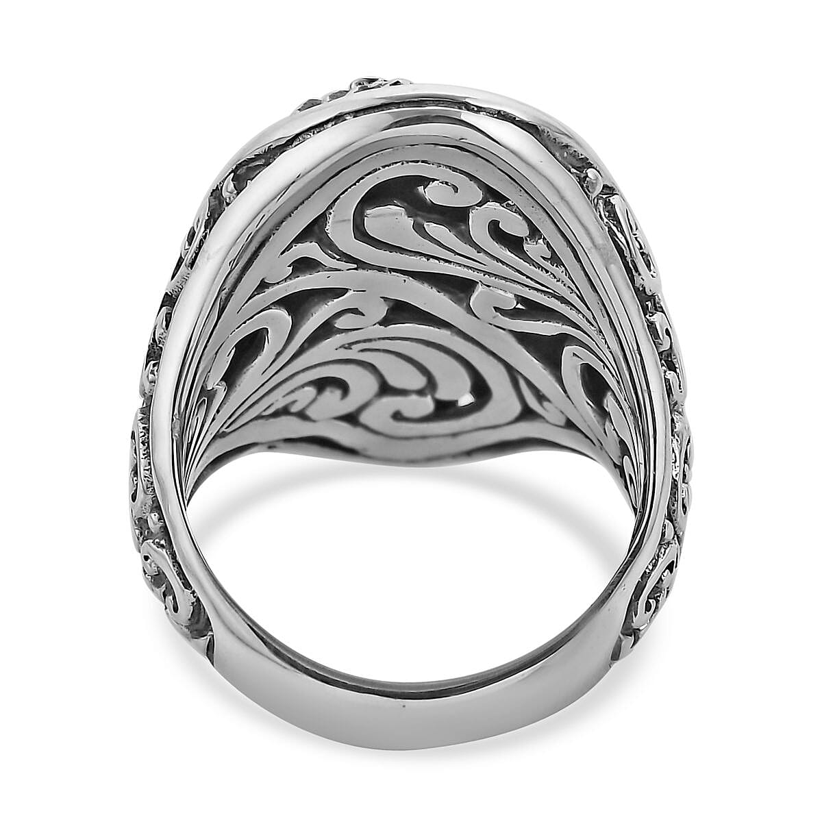 Bali Legacy Sterling Silver Dragon Ring 12 Grams image number 4