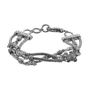 Bali Legacy Sterling Silver Turtle Bracelet (7.25 In) 32.15 Grams